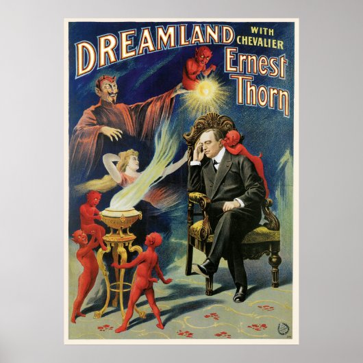 Poster Thorn Magician ~ Dreamland Vintage Magic Act (Devant)