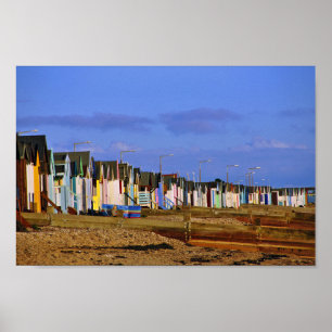 Poster Thorpe Bay Beach Huts Essex Angleterre