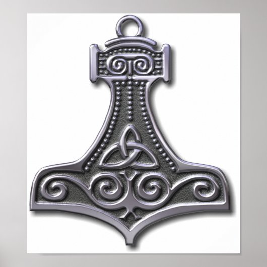 Poster Thor's Hammer-silver (Devant)