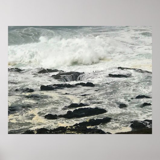 Poster Thor's Well, cape Perpetua, Oregon Coast (Devant)