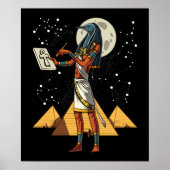 Poster Thoth Egyptian God Ancienne Pyramides Mythologie (Devant)