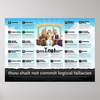 Poster Thou shall not commit logical fallacies