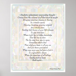 Poster Thought Provoking Poem on Psychedelic Background