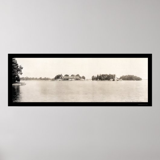 Poster Thousand Islands NY Photo 1909 (Devant)