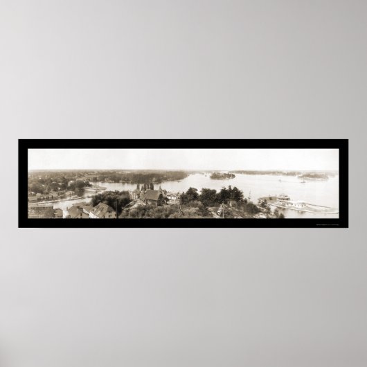 Poster Thousand Islands NY Photo 1912 (Devant)