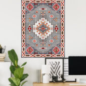 Poster Threads intemporels : Patrimoine Boho Geometry mar (Bureau à domicile)