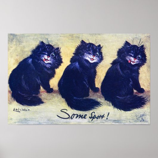 Poster Three Black Cats, Louis Wain (Devant)