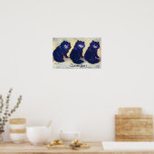 Poster Three Black Cats, Louis Wain (Cuisine)