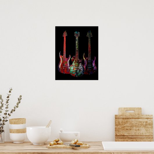 Poster Three Guitars (Cuisine)