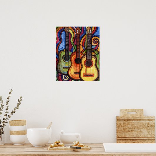 Poster Three Guitars (Cuisine)