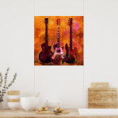 Poster Three Guitars (Cuisine)