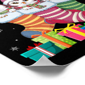 Poster Three Snowy Owl In Sock Funny Boys Girls Kids Chri (Coin)