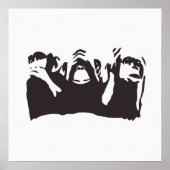 Poster Three wise monkeys (Devant)