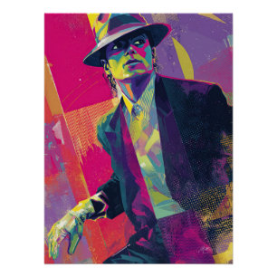 Poster Thriller Noir Électrique