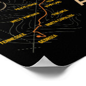 Poster Thruh Hiker Appalachian Trail Randonnée (Coin)