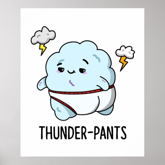 Poster Thunderpants Funky Cloud Sous-vêtements Pun (Devant)