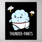 Poster Thunderpants Funny Cloud Météo Pun Dark BG (Devant)