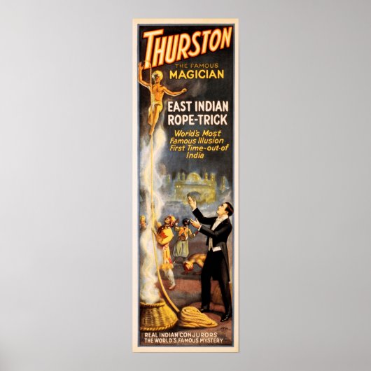 Poster ThURSTON Célèbre Magicien East Indian Rope Trick (Devant)