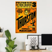 Poster Thurston, Famous Magician 23e tournée annuelle. (Bureau à domicile)