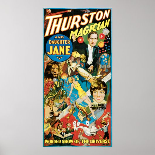 Poster Thurston & Fille Jane Magicien Publicité (Devant)