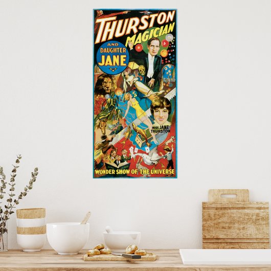 Poster Thurston & Fille Jane Magicien Publicité (Cuisine)