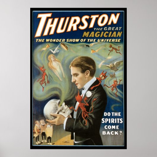 Poster Thurston Le Grand Magicien ~ Vintage Magicien Act (Devant)