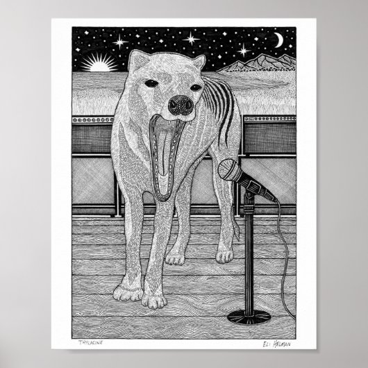 Poster Thylacine (Devant)