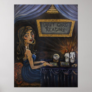 Poster Tia le lecteur de cartes de tarot