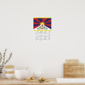 Poster Tibet 2026 Calendar, Large, Tibetan Flag (Cuisine)