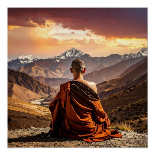 Poster Tibet - Bouddhisme - Méditation (Devant)