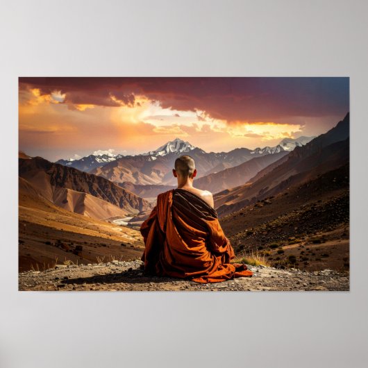 Poster Tibet - Bouddhisme - Méditation (Devant)