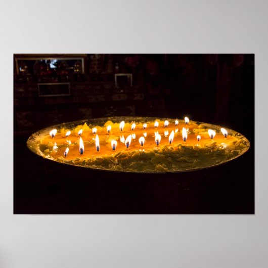 Poster Tibet - Lampe à beurre rituelle (Devant)