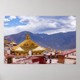 Poster Tibet - Monastère bouddhiste de Ganden