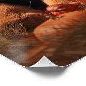 Poster Tibétain Mastiff Chiot Automne Citrouille délice (Coin)