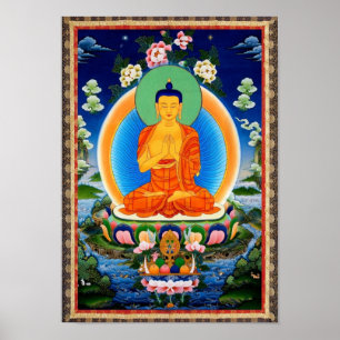 Poster Tibétain Thangka Prabhutaratna Bouddha
