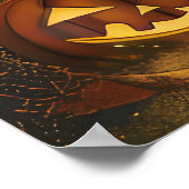 Poster Tibetan Spaniel Halloween Effrayant  (Coin)