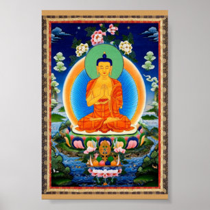 Poster Tibetan Thangka Prabhutaratna Bouddha