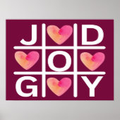 Poster Tic Tac Toe Joie et Dieu Foi chrétienne (Devant)