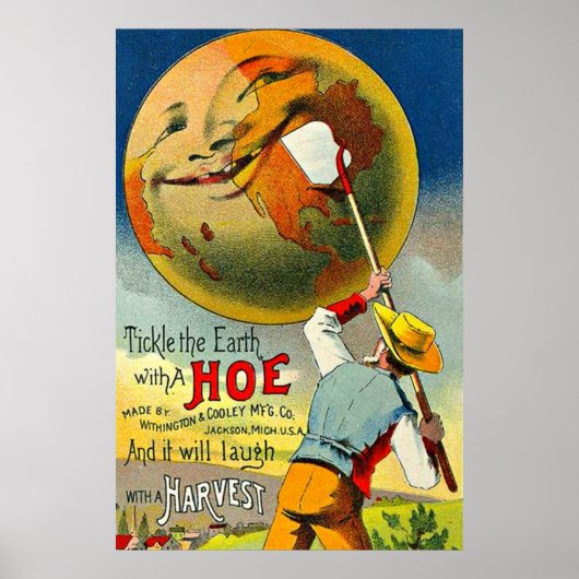 Poster Tickle the Earth - Carte de commerce victorienne (Devant)