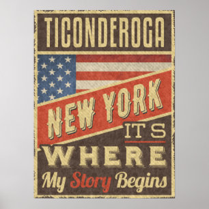 Poster Ticondéroga New York