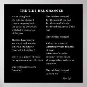Poster Tide A Changé Nouveau Début Nouveau Poème De Nouve