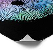 Poster Tie Dye Champignons Casquette Spore Champignons sa (Coin)