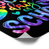 Poster Tie Dye Joyeux 100ème Jour De L'Enseignant Étudian (Coin)
