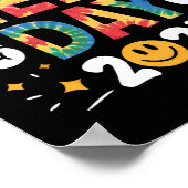 Poster Tie Dye Just Here For Field Day 2025 Peace Sign Te (Coin)