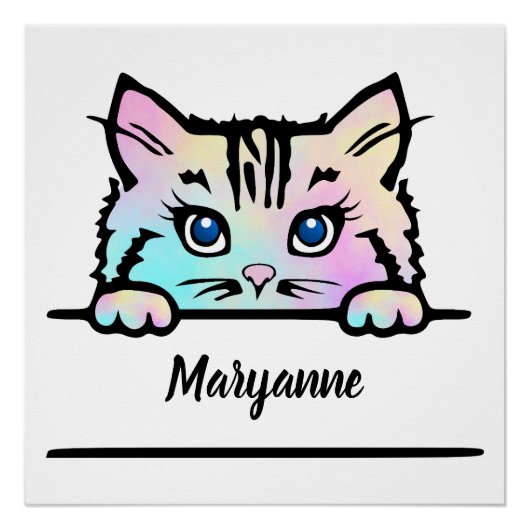 Poster Tie Dye Kitty (Devant)