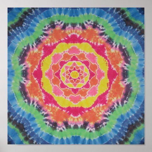 Poster Tie Dye Mandala Canvas (Devant)