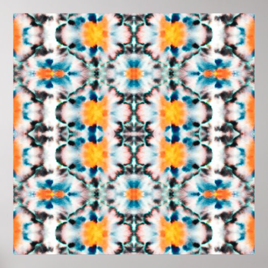 Poster Tie Dye Motif sans couture. Ethnique Abstraite. Ps (Devant)