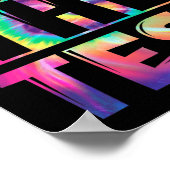 Poster Tie Dye Rock Le Test Joyeux Test Jour Enseignant L (Coin)