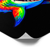 Poster Tie-dye Shark Peace Sign Hipe (Coin)