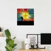 Poster Tie Dye Silhouette Golfer (Bureau à domicile)